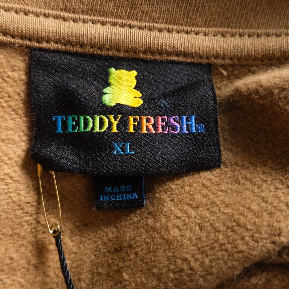 Teddy Fresh Oversized Pullover Tan Size XL Playful Streetwear Y2K NWT - Picture 6 of 9